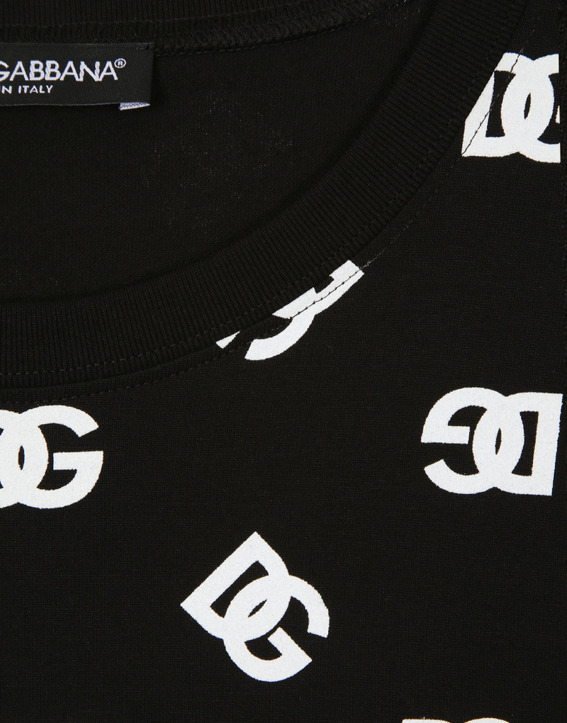 Short-sleeved cotton T-shirt with DG Monogram 4