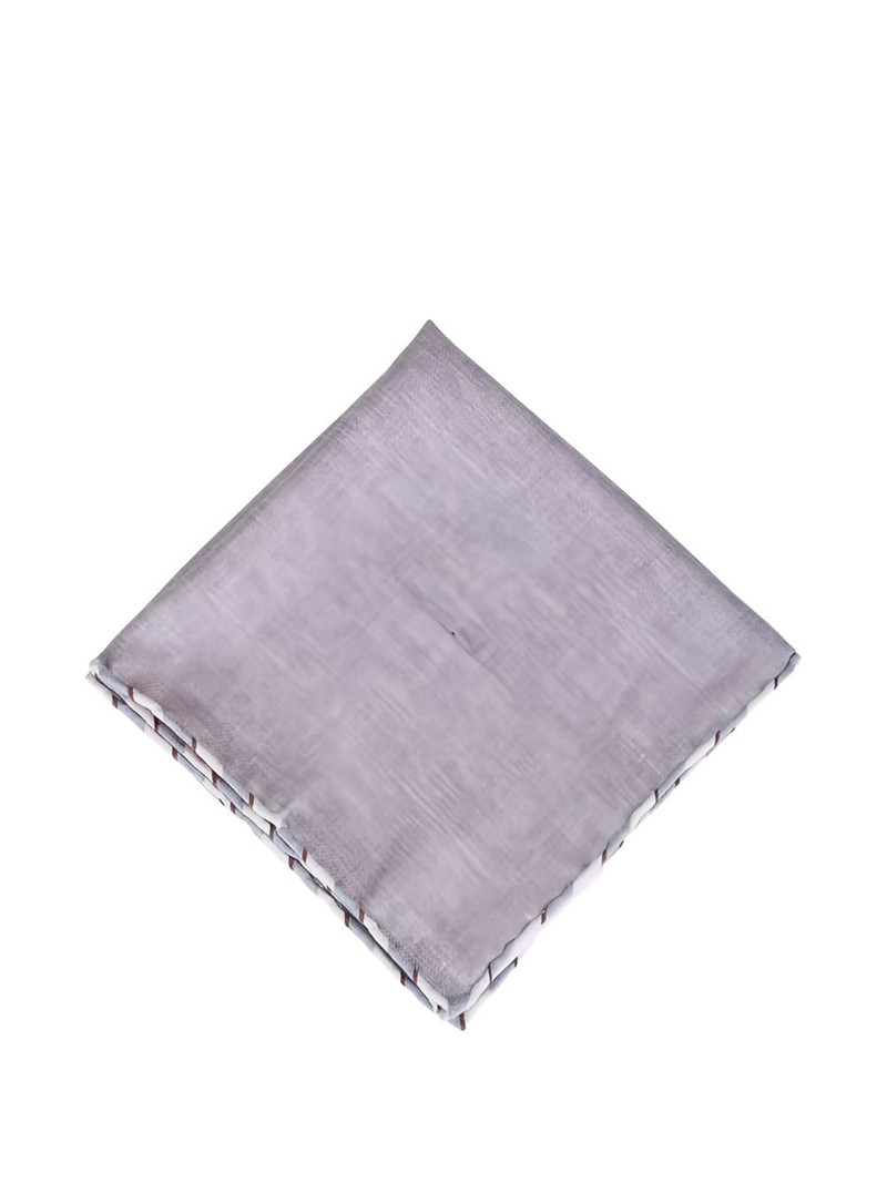 Brunello Cucinelli border-detail pocket square outlook