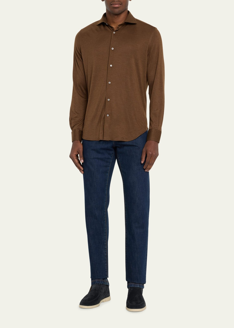 Loro Piana Men's Andrew Cashmere-Silk Sport Shirt outlook