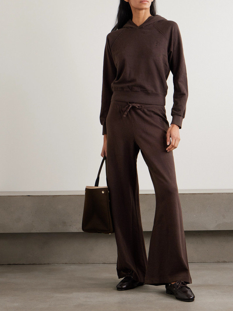 ÉTERNE Wide-leg Cotton-jersey Sweatpants outlook