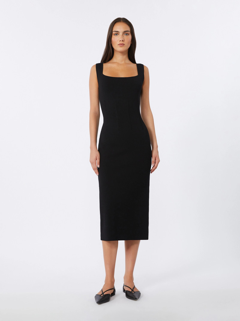 SABBIA Full Milano-knit midi dress - BLACK 3