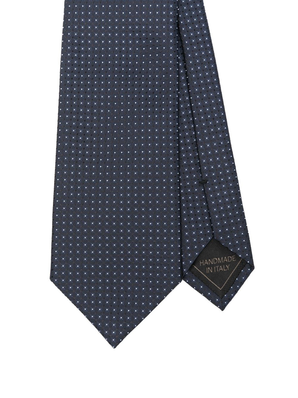 dot-pattern silk tie - 3