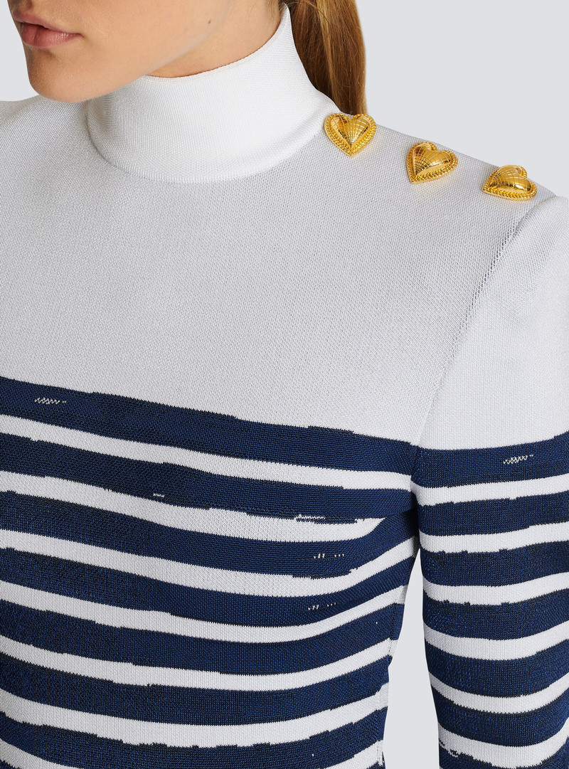 Valentine's Day striped print dress 7