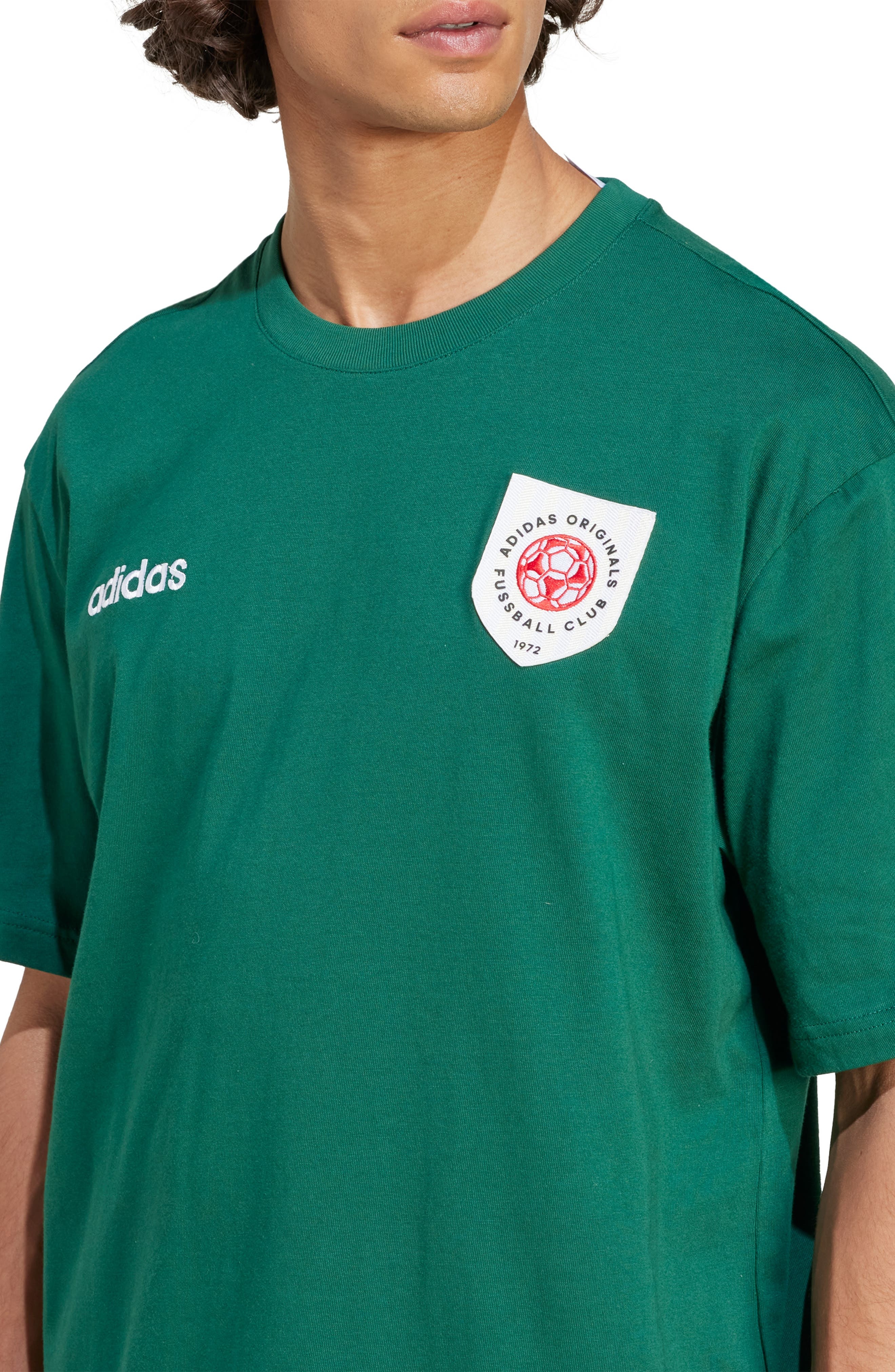 adidas Badge Appliqué Embroidered T-Shirt in Collegiate Green/Green at Nordstrom - 3