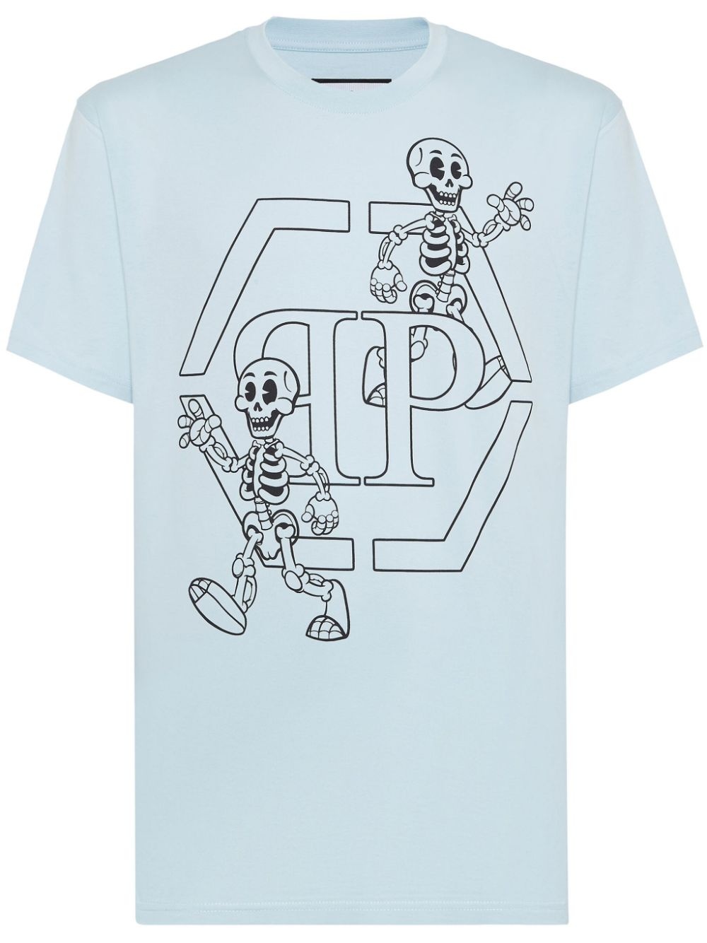 skeleton-print cotton T-shirt - 1