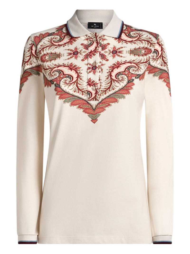 paisley-print polo shirt 1