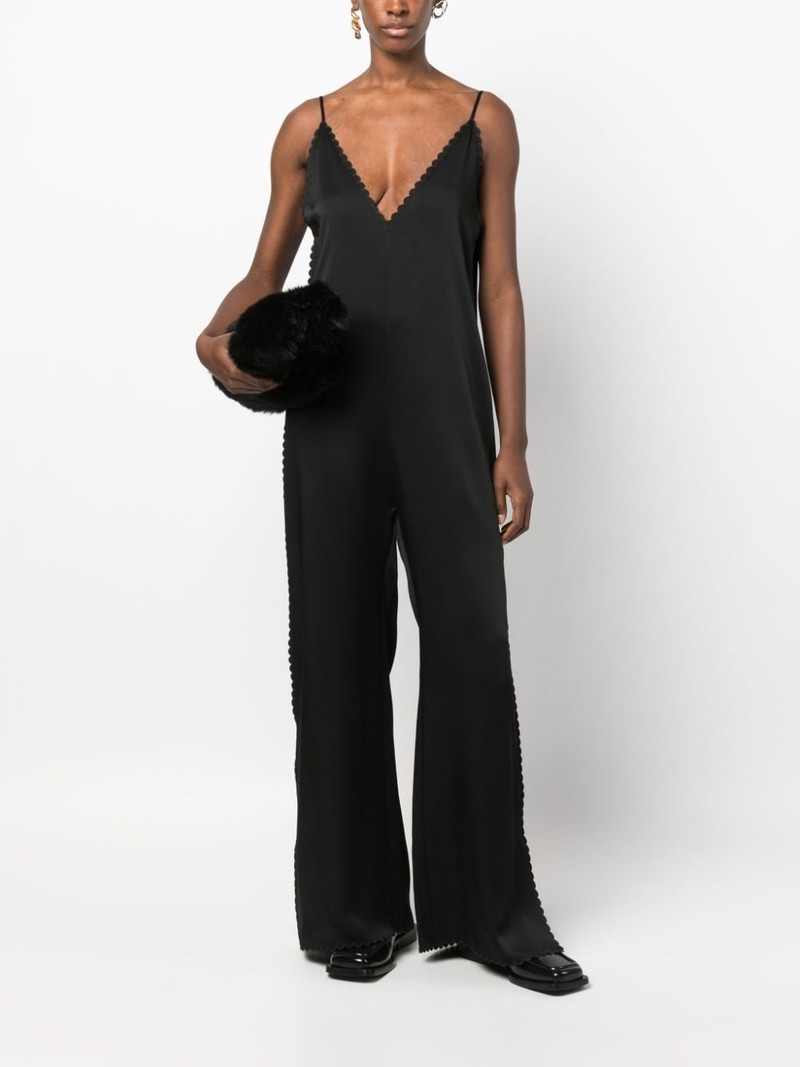Jil Sander scallop-edge wide-leg jumpsuit outlook
