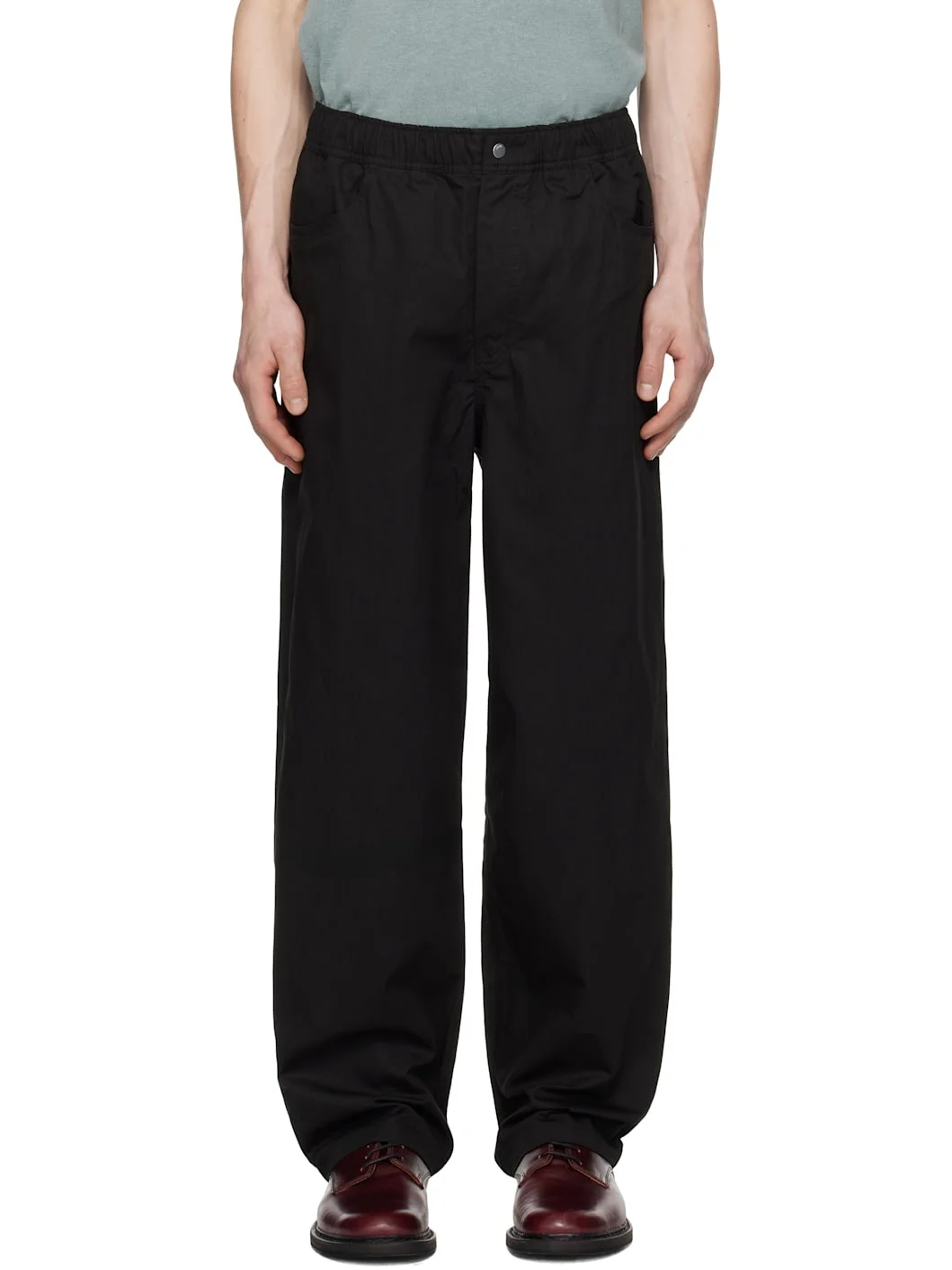 Black Ragnar Fine Broken Twill Trousers - 1