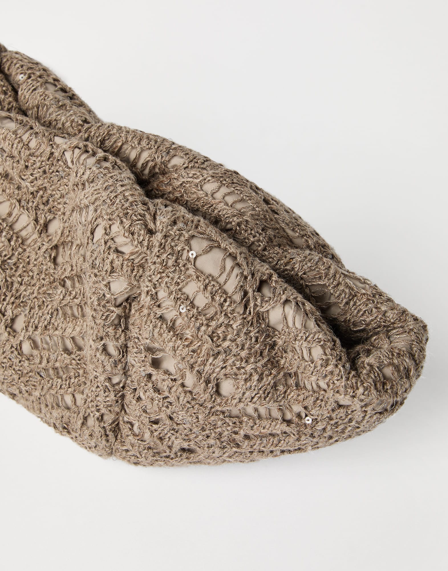 Foliage lace knit marina pouch in linen and silk Diamond yarn - 3