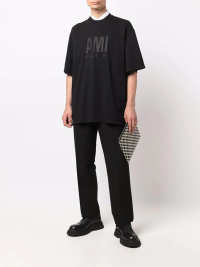 AMI Paris embroidered-logo organic cotton T-shirt outlook