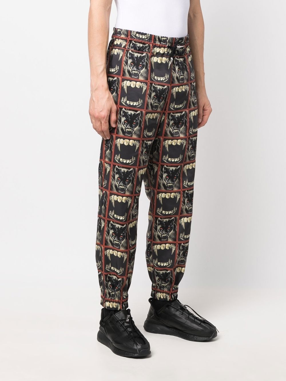 panther print track pants - 3