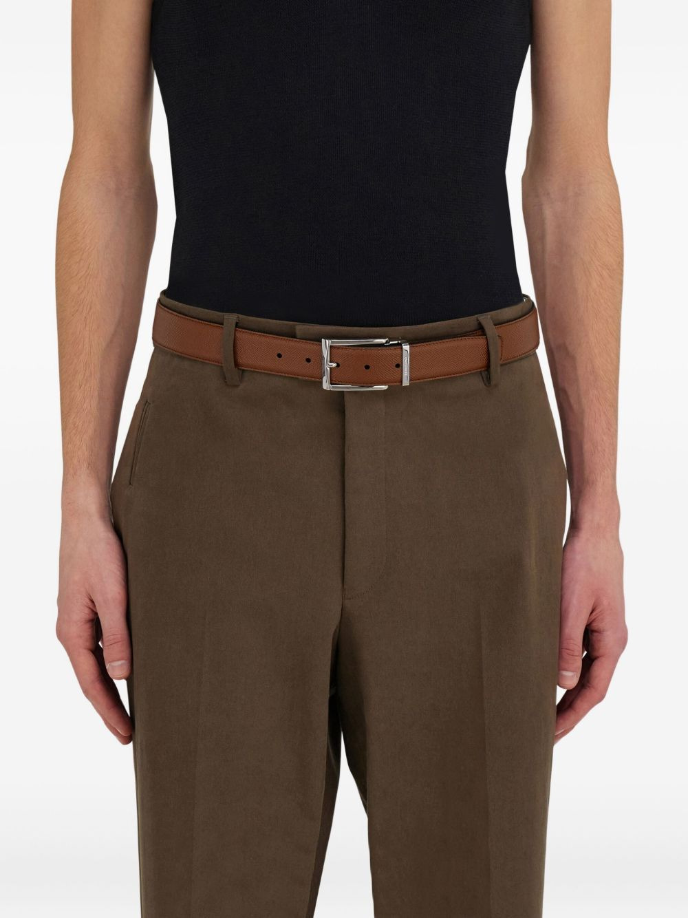 reversible rectangle-buckle belt - 3
