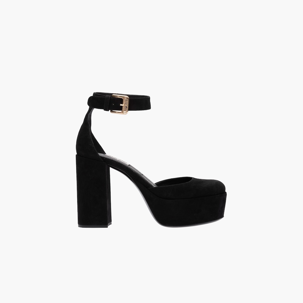 Suede platform pumps - 2
