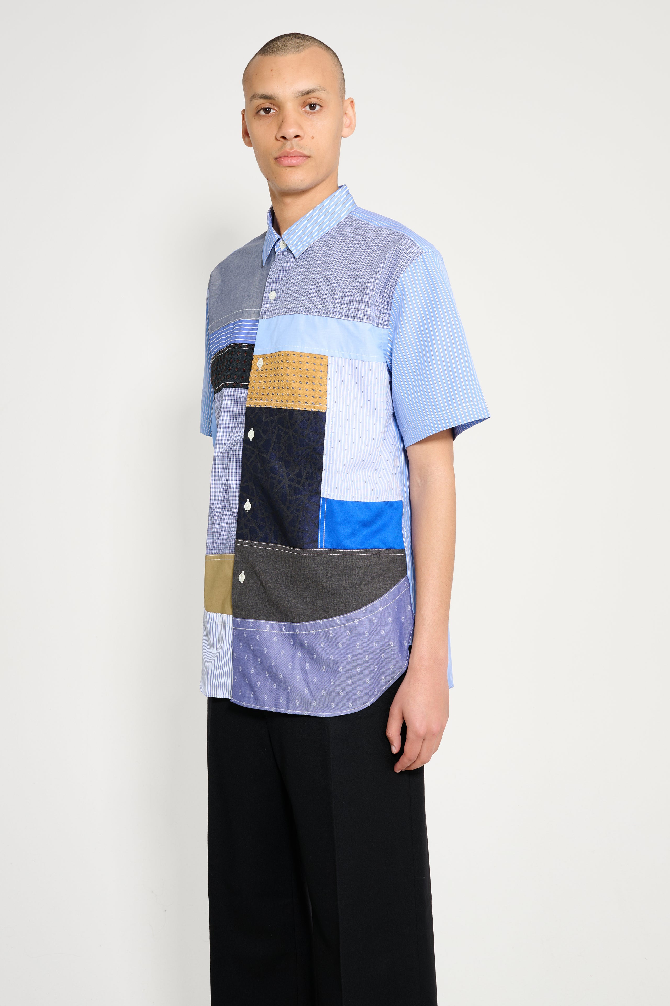 JUNYA WATANABE MAN SHIRT SAX / WHITE / NAVY - 2