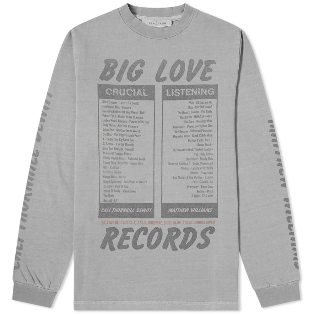 1017 ALYX 9SM x Big Love Records Long Sleeve Tee - 1