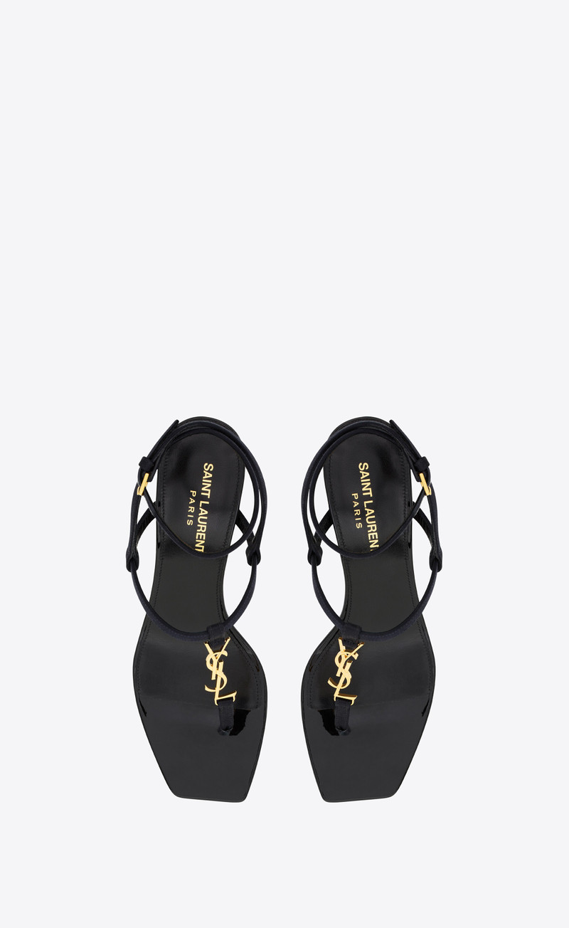 SAINT LAURENT cassandra sandals in silk satin outlook