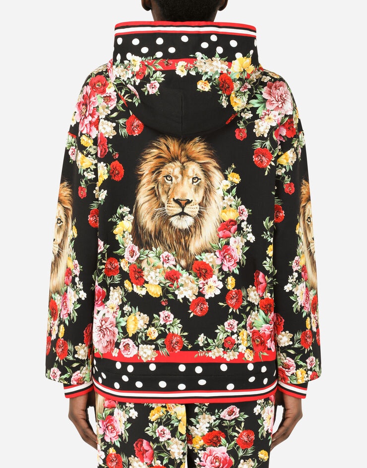 Hoodie with lion mix print - 8