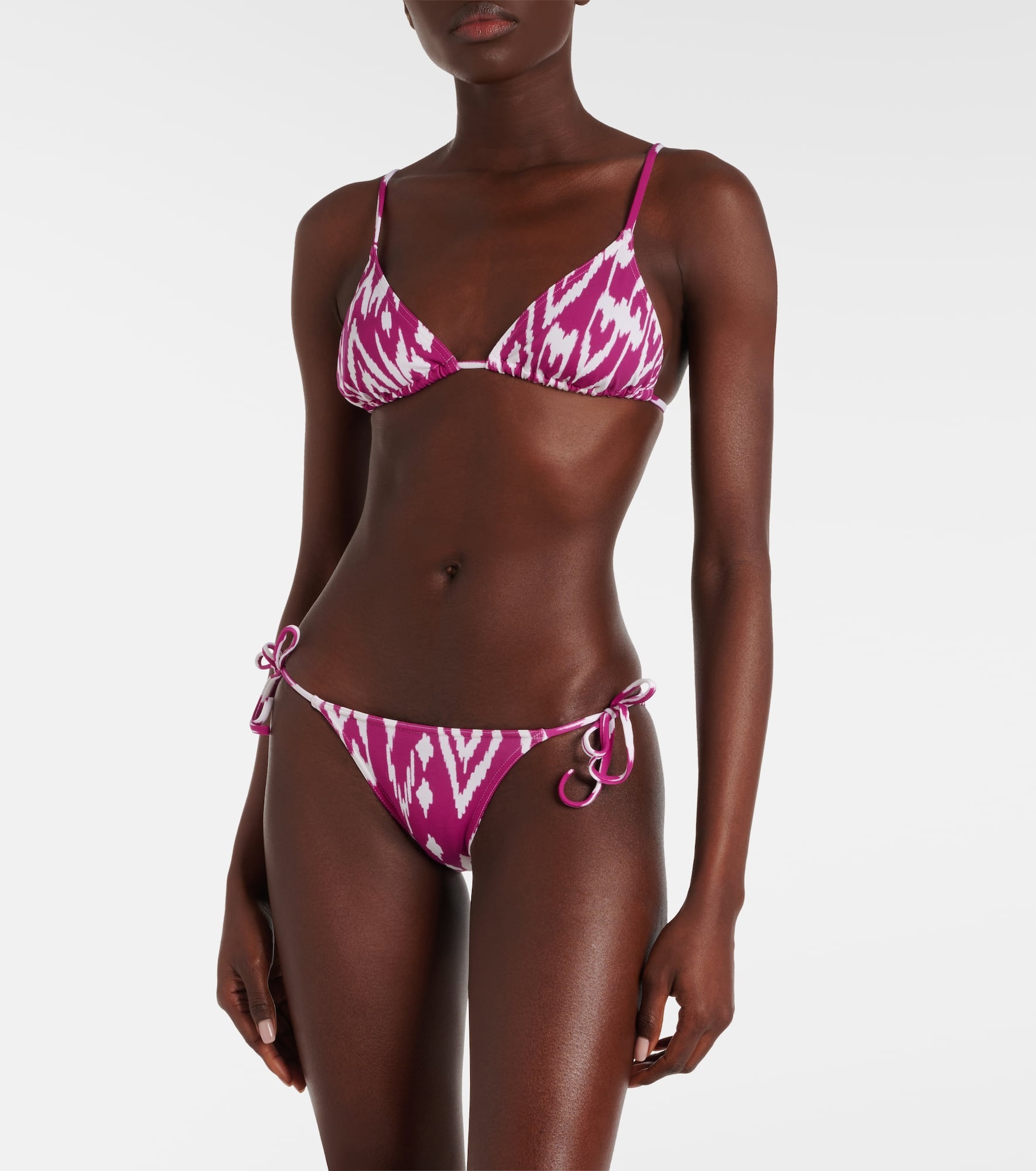 Sun printed triangle bikini top - 2