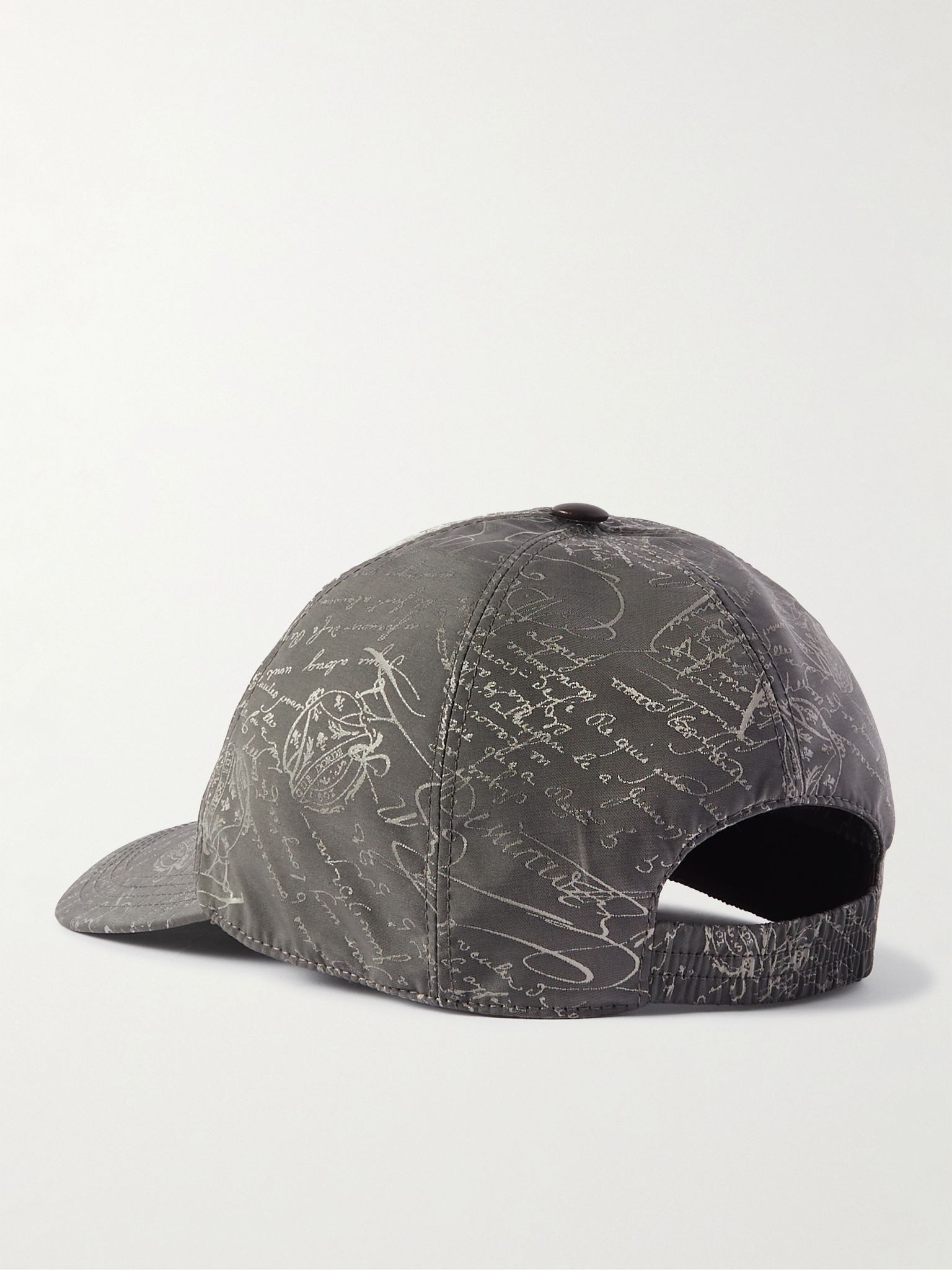 Scritto-Jacquard Twill Baseball Cap Gray - 3