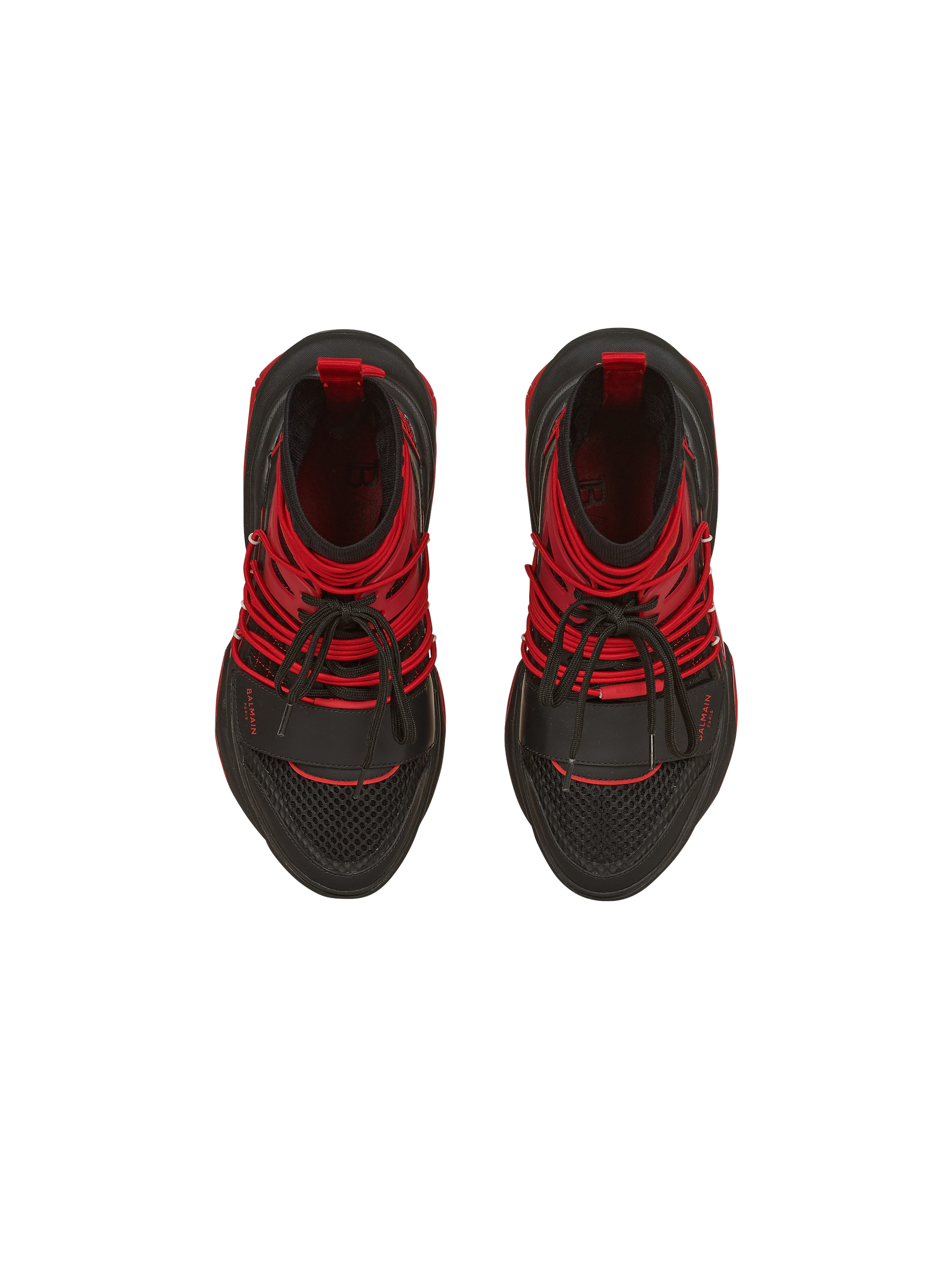 Bicolor knit and mesh B-Bold high-top sneakers - 3