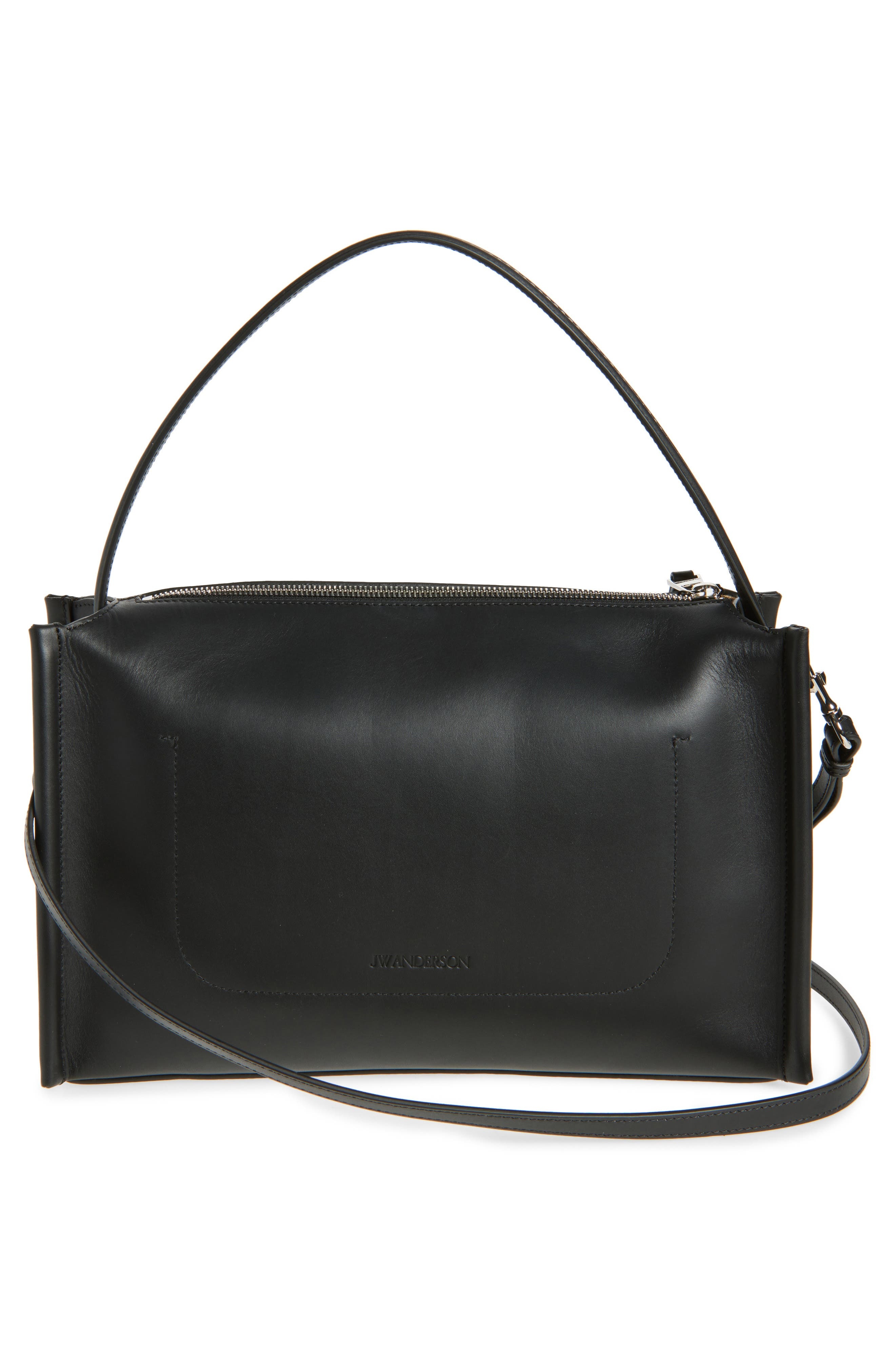 JW Anderson Medium Loafer Leather Shoulder Bag in Black 999 at Nordstrom - 4
