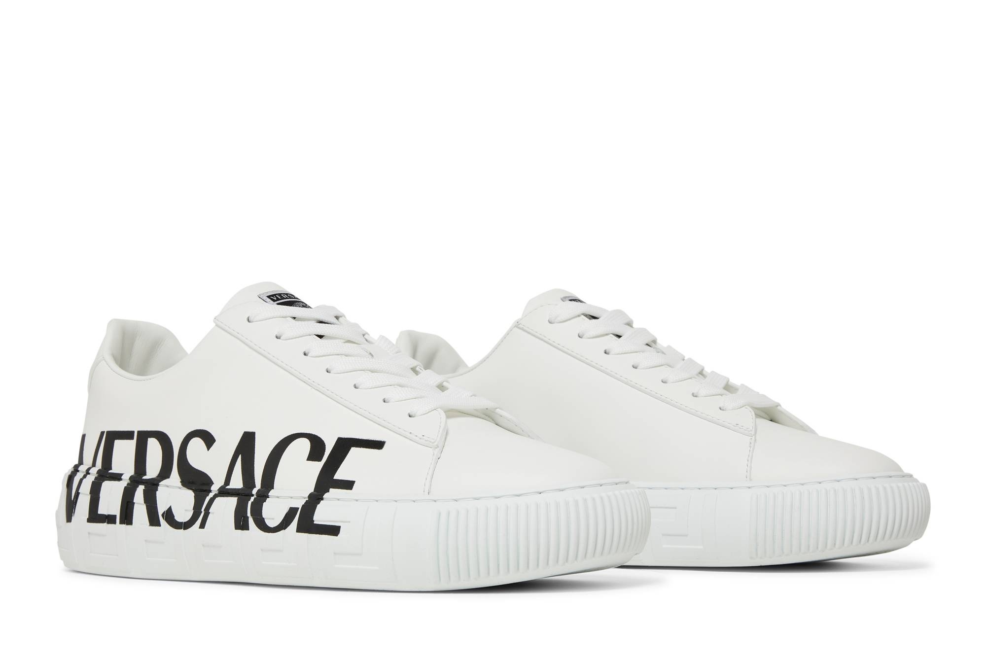 Versace Medusa Low 'Logo Print - White' - 8