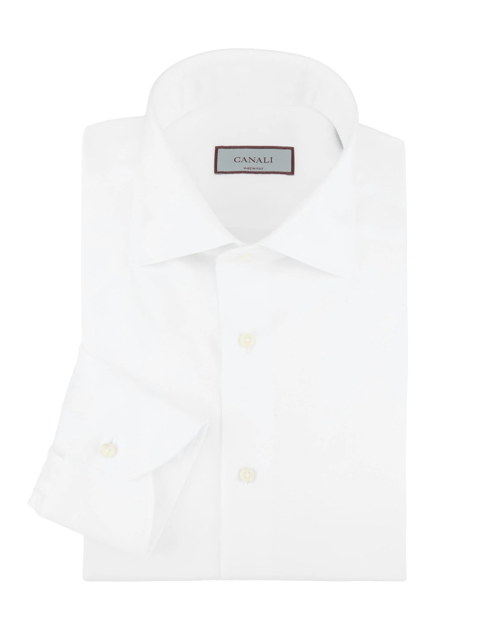 Men's Textured Modern-Fit Dress Shirt - White - 1