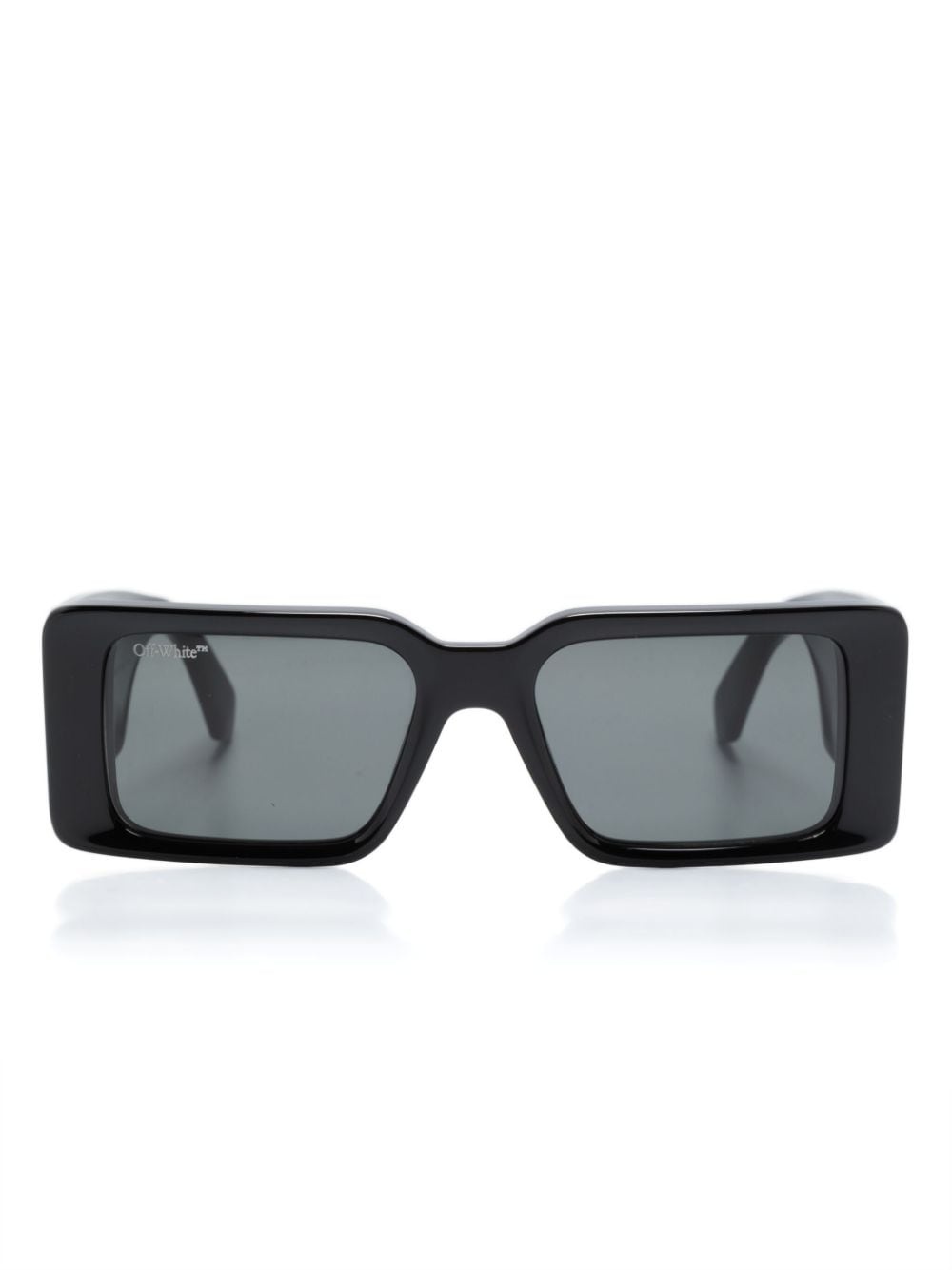 logo-engraved rectangle-frame sunglasses - 1