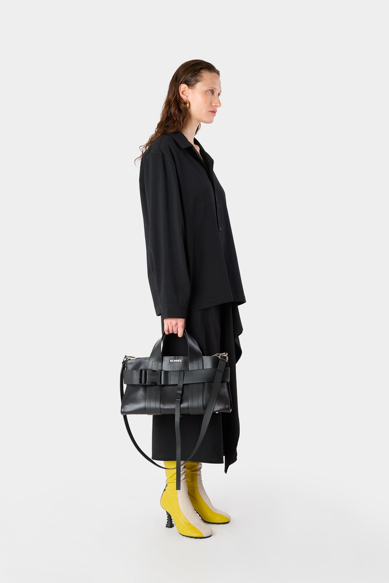 DRAPED SKIRT / black 6