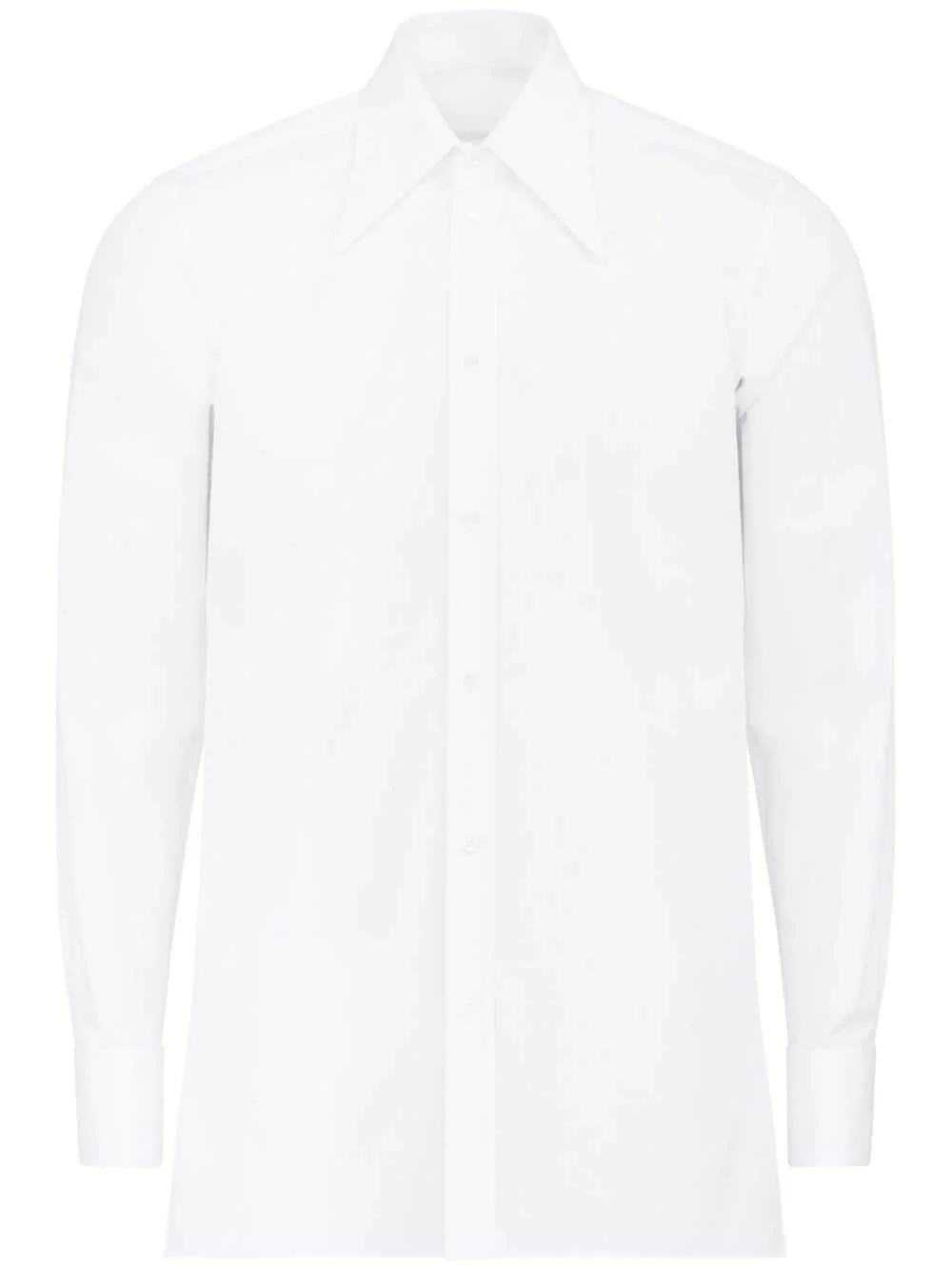pointed-collar cotton shirt - 1