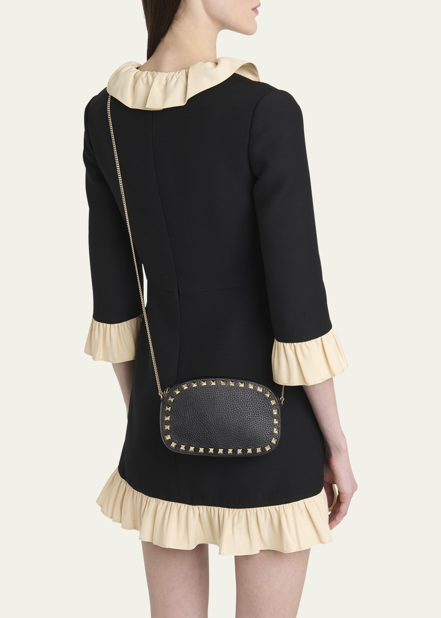 Mini Rockstud Leather Crossbody Bag - 2