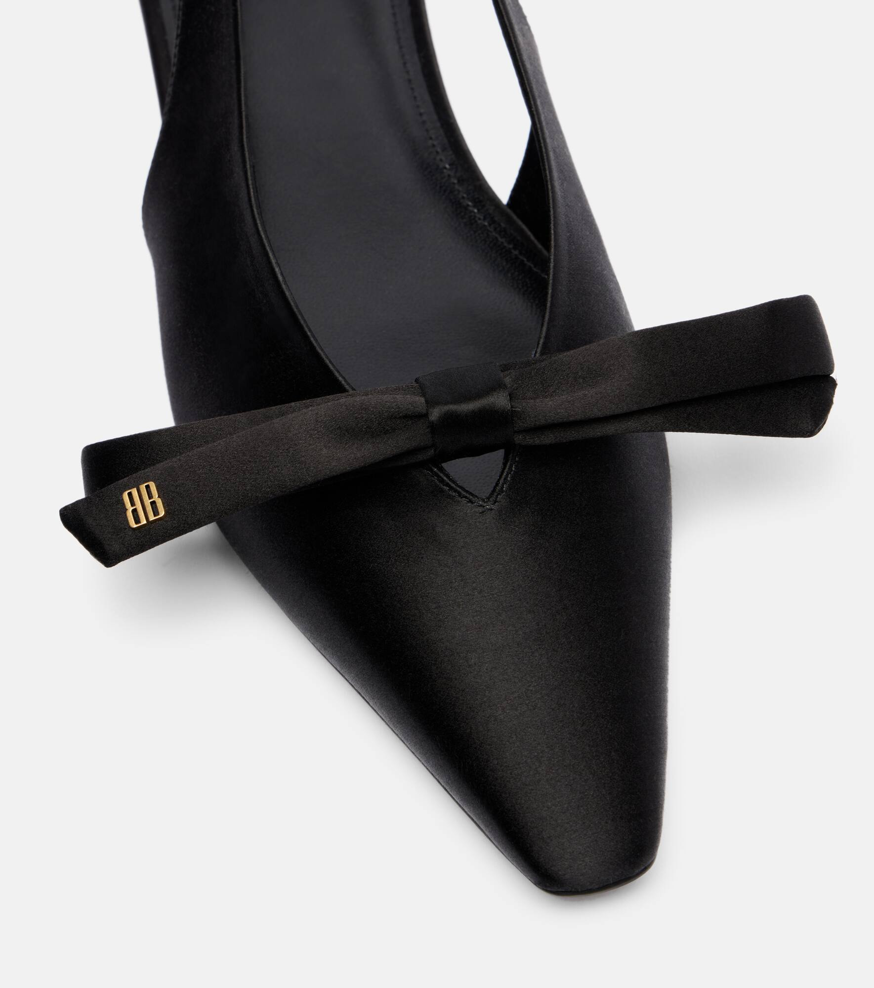Nano BB satin slingback flats - 5