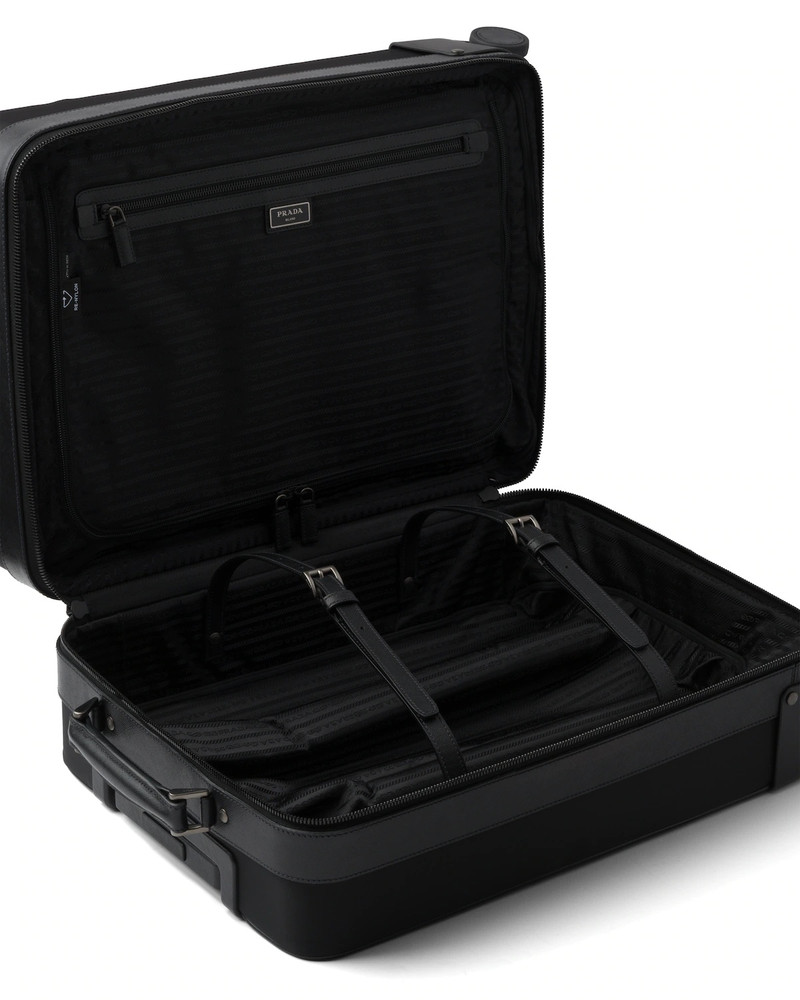 Re-Nylon and Saffiano leather trolley 5