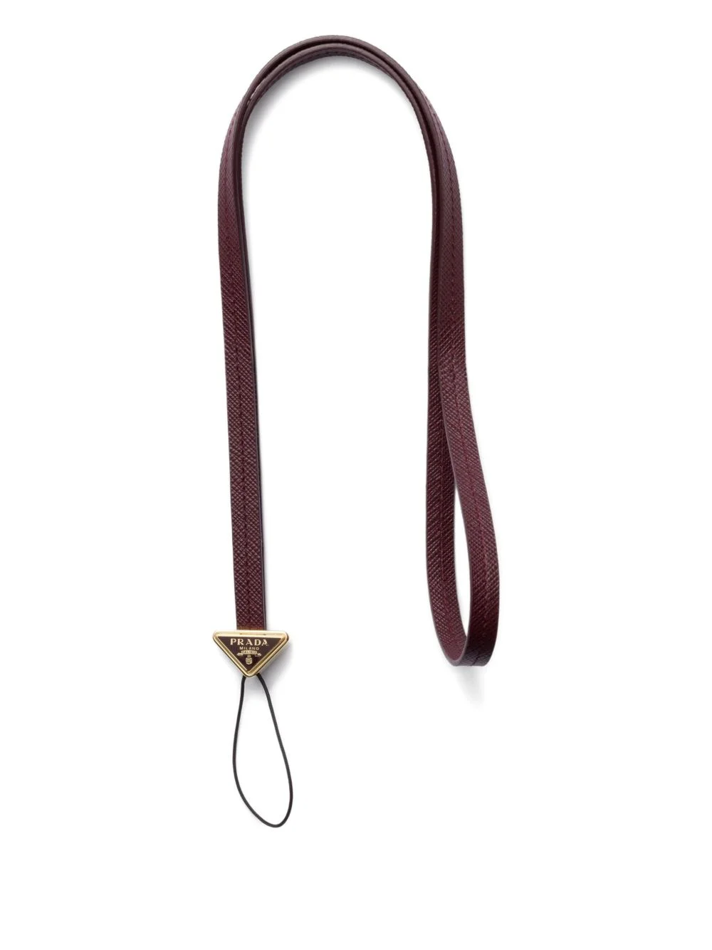 triangle-logo leather phone strap - 1