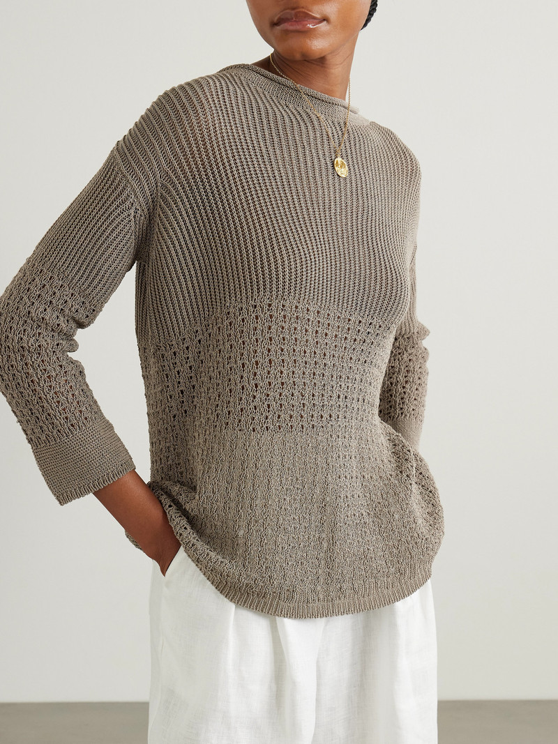 Paggi Crocheted Cotton-blend Sweater 4