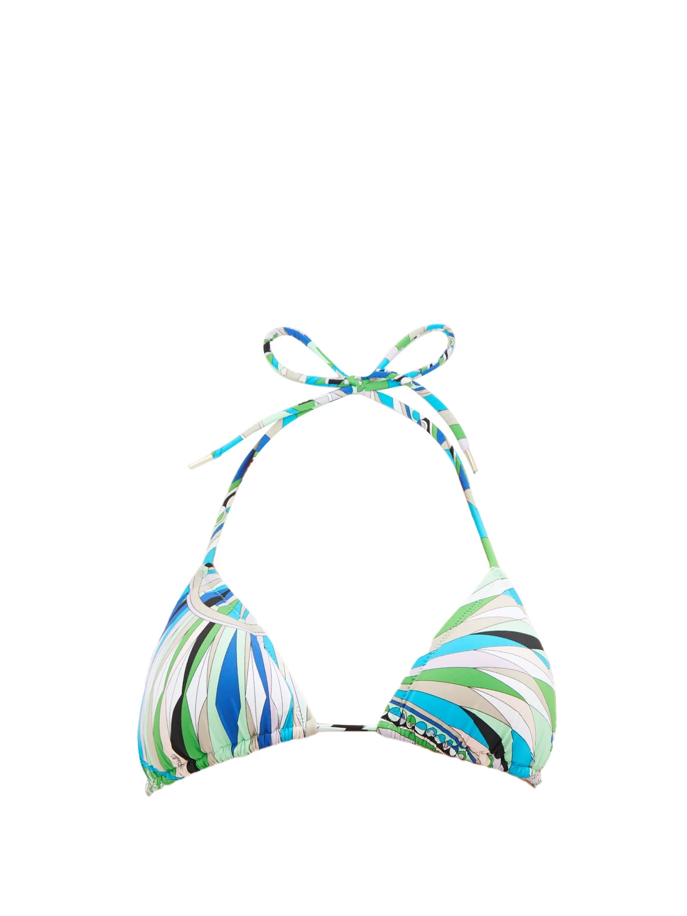 Bes-print triangle bikini top - 1