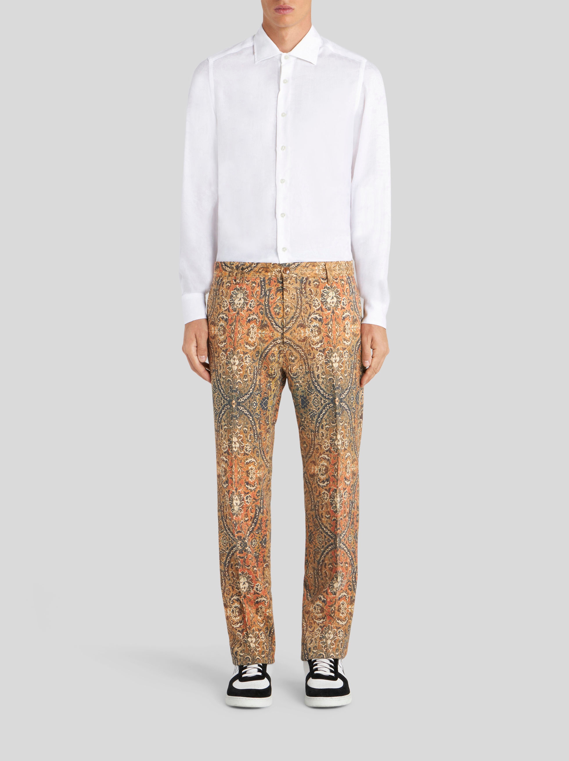 TAILORED TROUSERS WITH CARPET PATTERN - 3