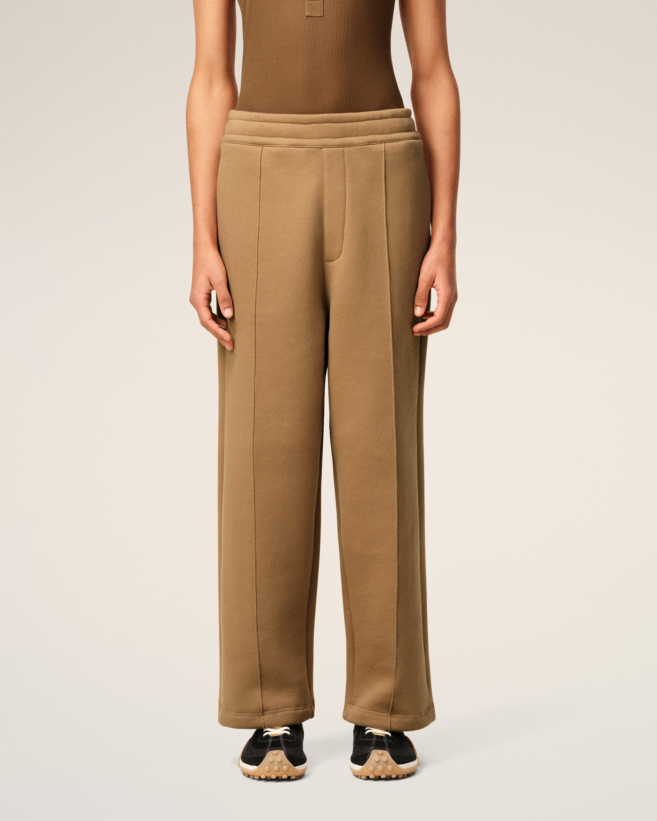 BROWN COTTON FLARE AMI DE CŒUR JOGGING - 3