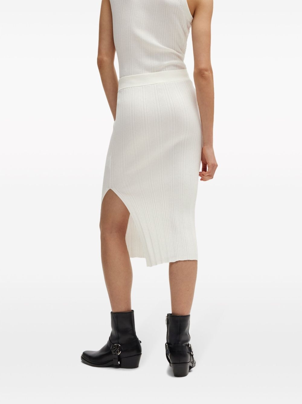 ribbed-knit tube skirt - 4