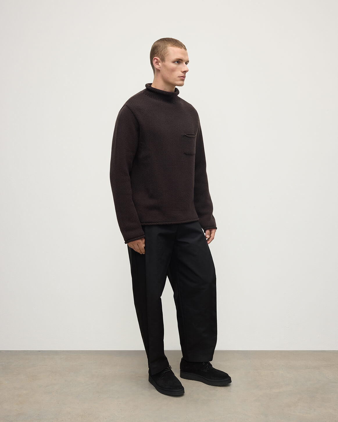 Brown Cashmere Turtleneck Jumper - 3