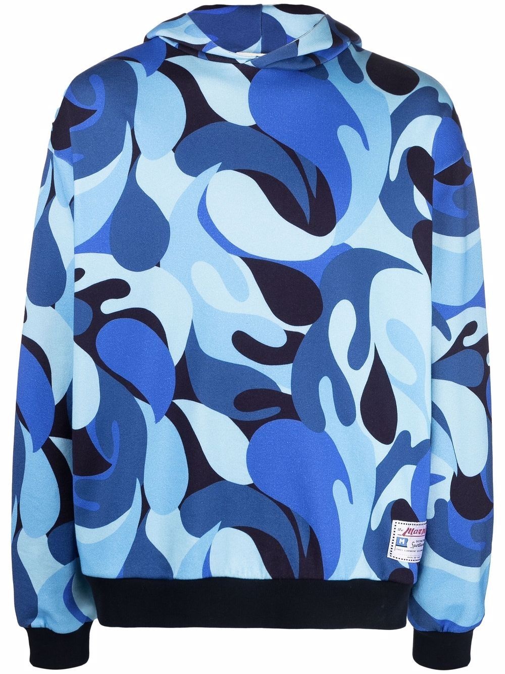 abstract camouflage-print hoodie - 1