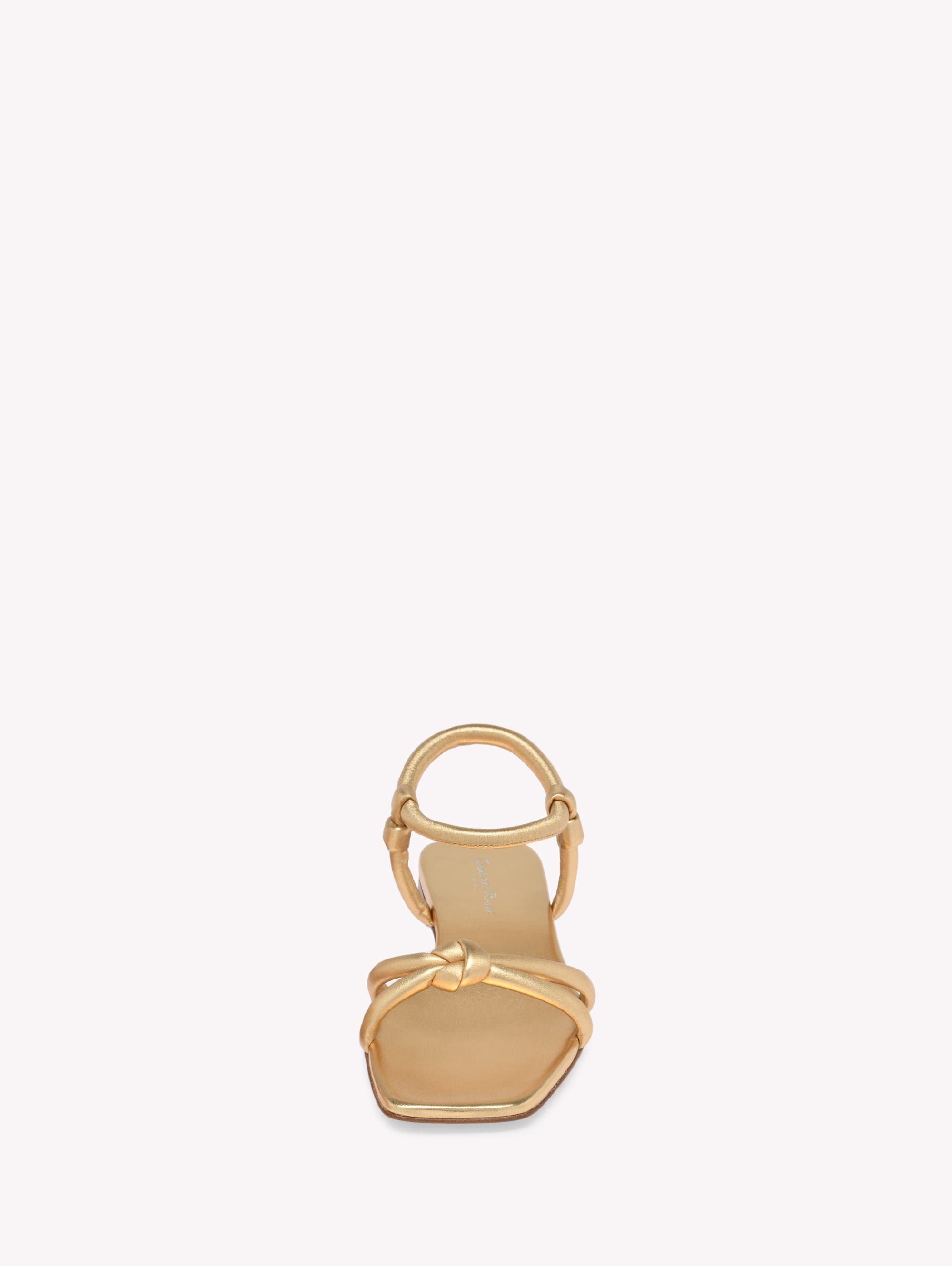 Gianvito Rossi Juno 05 Flat in Metallic Gold Leather at Nordstrom - 4