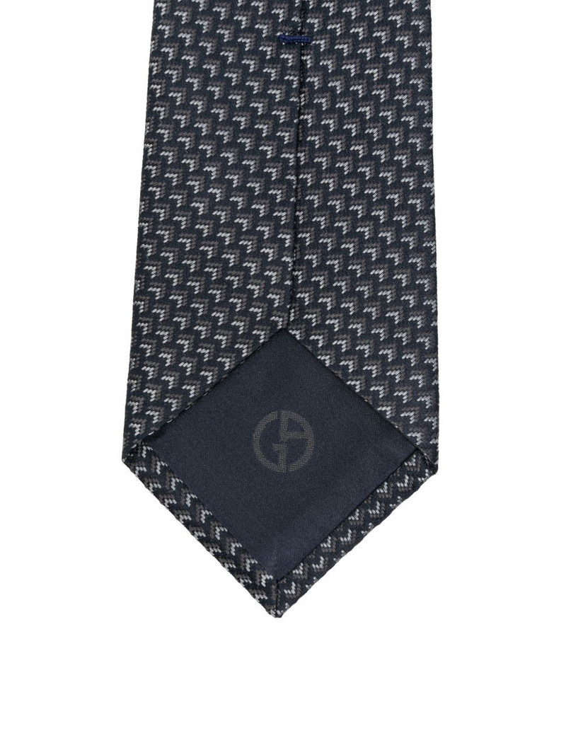 GIORGIO ARMANI geometric-pattern silk tie outlook