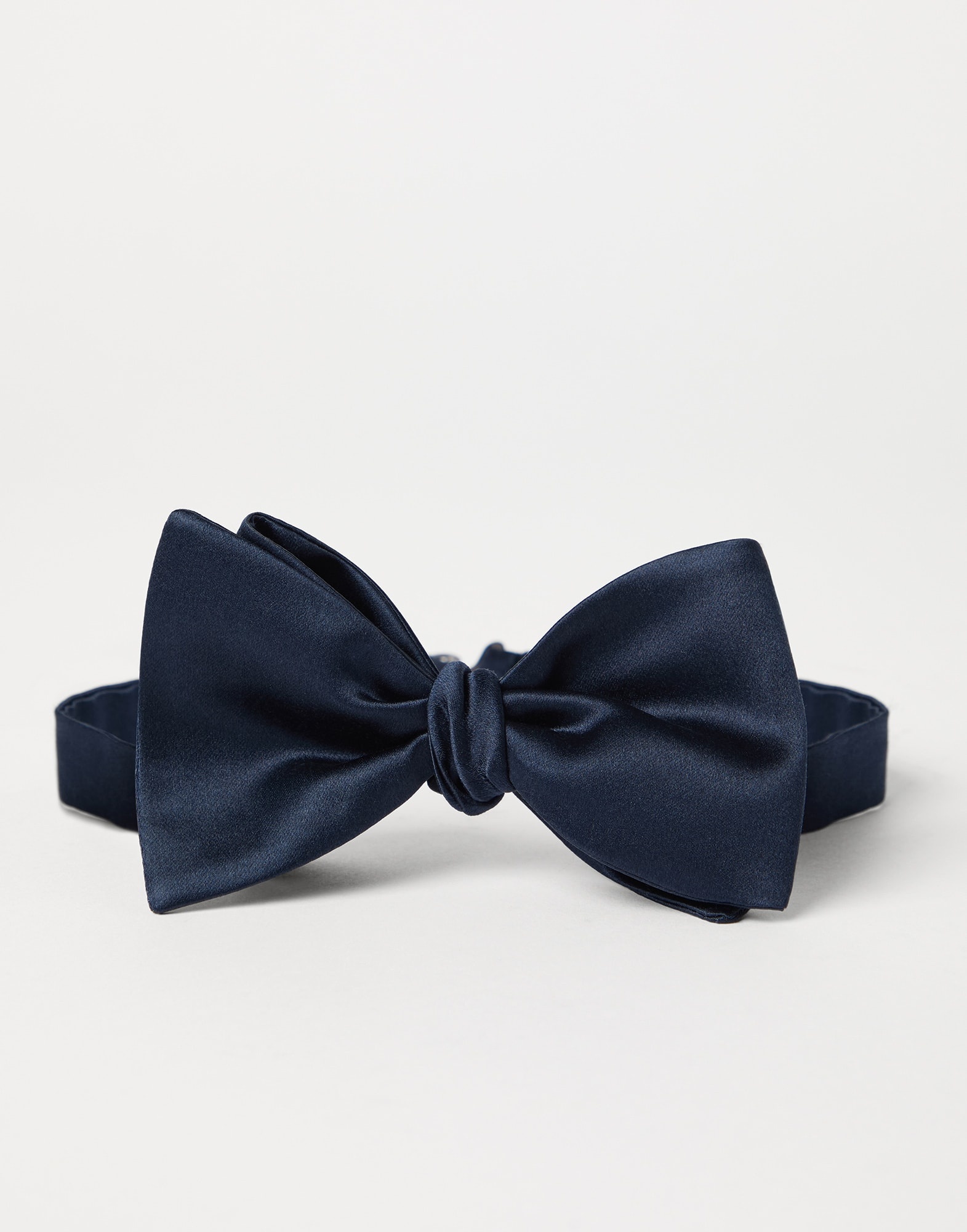 Cotton and silk satin bow tie - 1