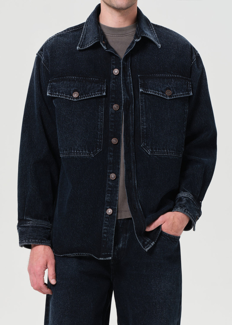 AGOLDE PARK DENIM SHIRT JACKET IN BOYD outlook