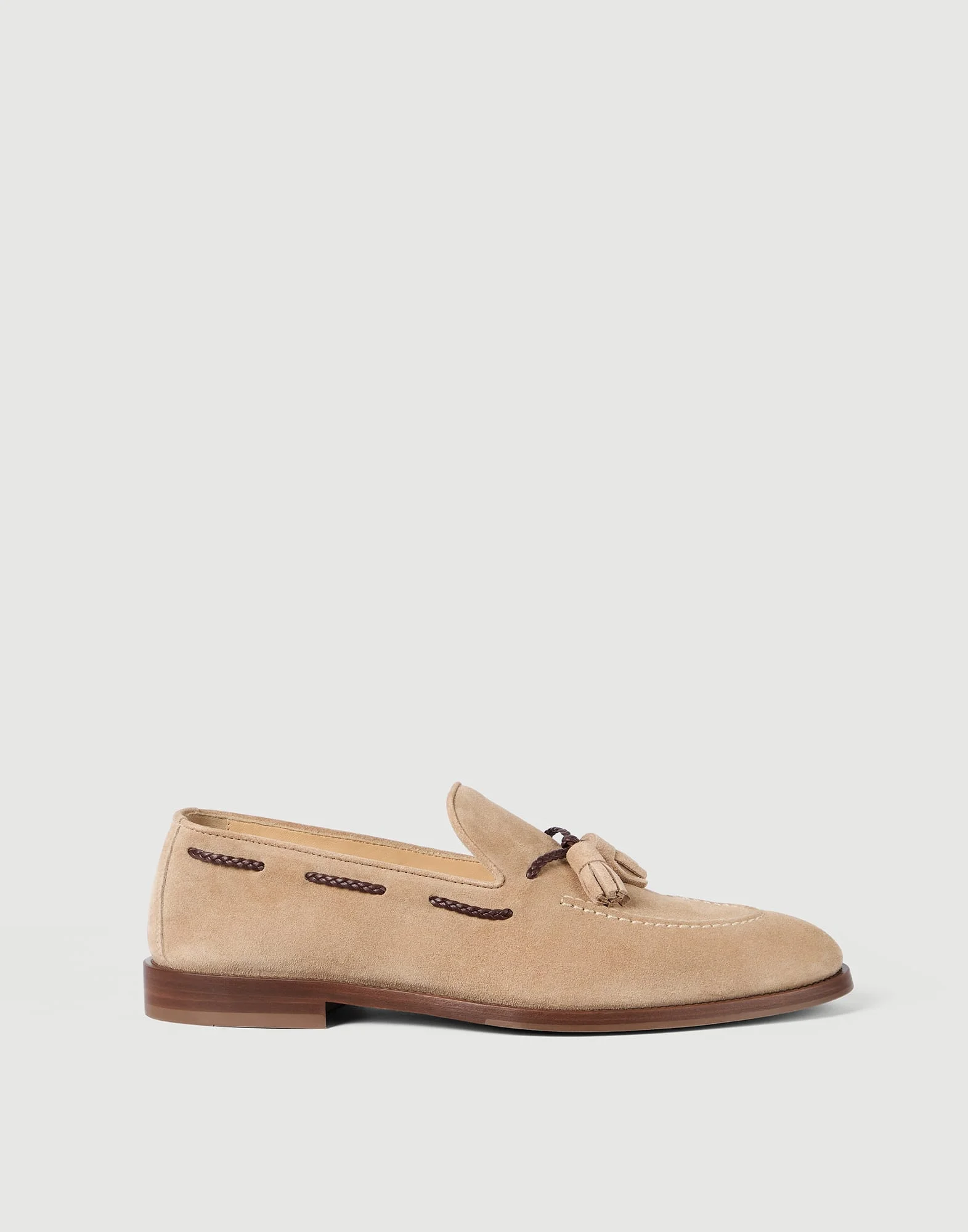 Suede loafers with tassels - 1