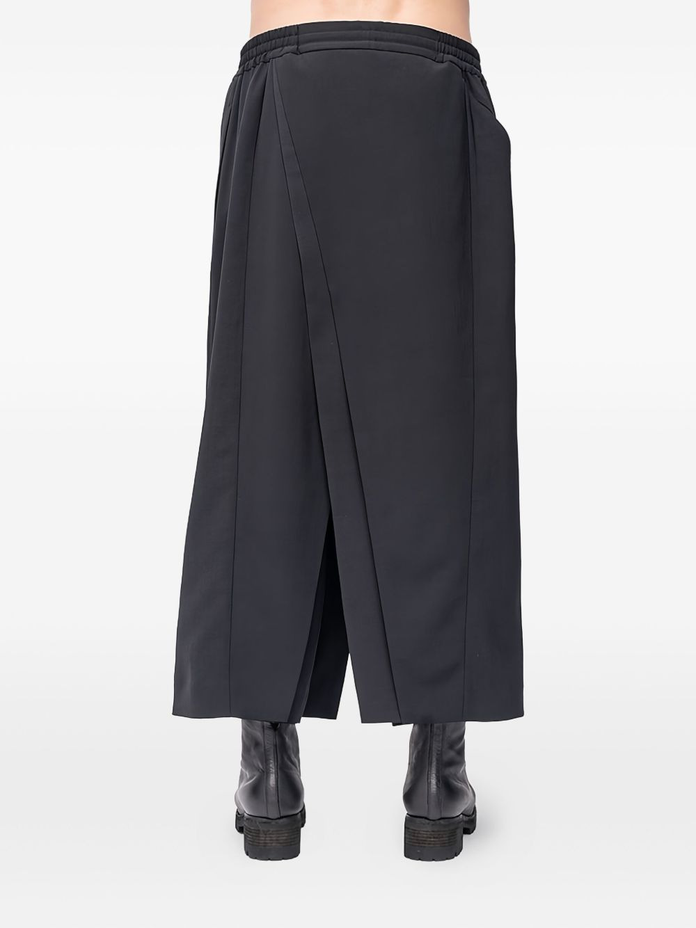 wrap-front drawstring trousers - 3