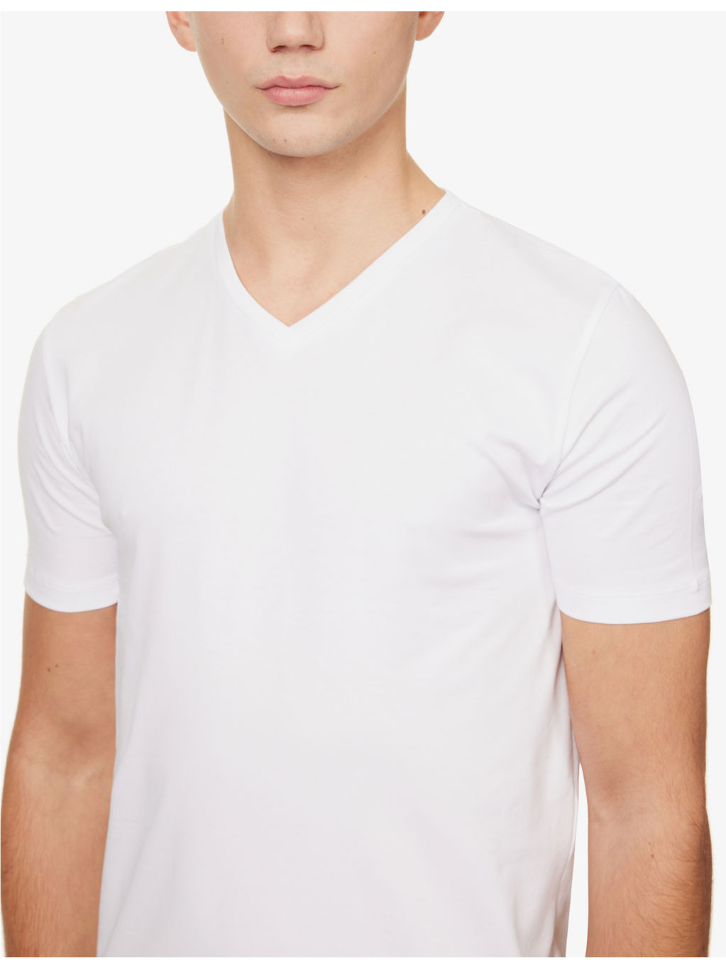 Pack of two Daily Comfort V-neck stretch-cotton T-shirts - 5