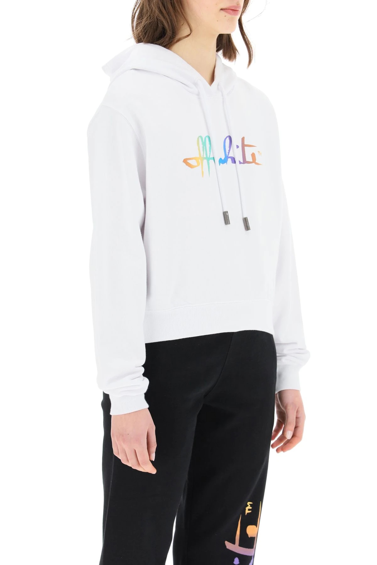 CROP HOODIE RAINBOW LOGO - 3