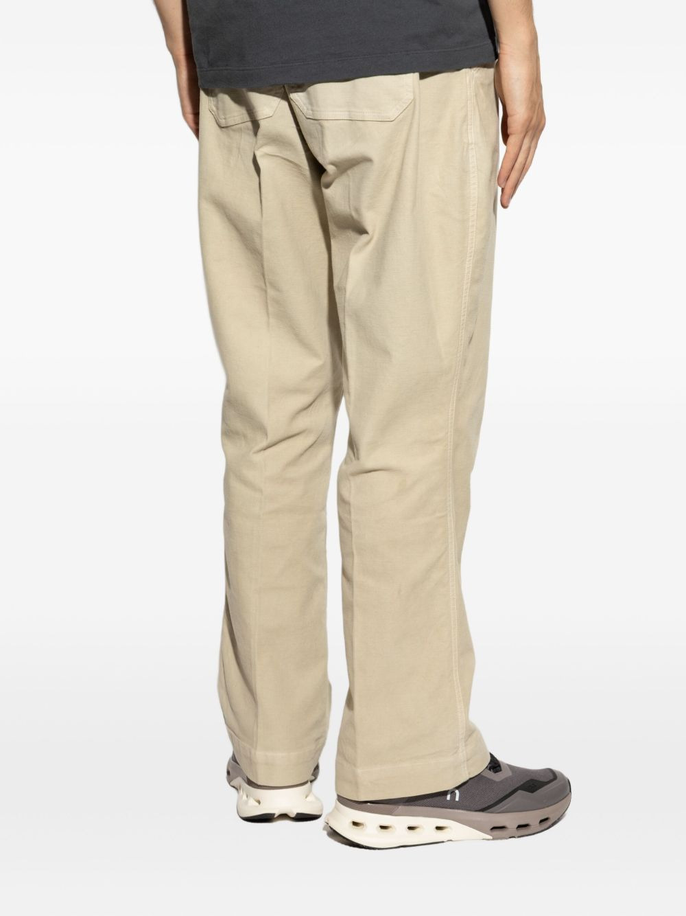 button-fly cotton trousers - 4